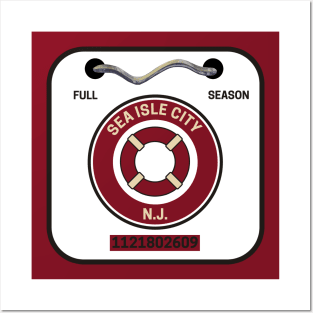 Sea Isle City New Jersey Beach Badge Posters and Art